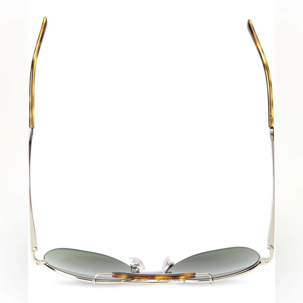 Ralph Lauren Unisex Aviator Pilot Sunglasses PH 3078-P 9001/31, Silver/Green